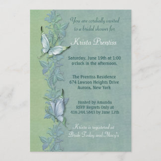 Invitation à la douche nuptiale de vol papillon