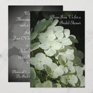 Invitation à la douche nuptiale de White Hydrangea