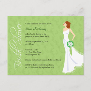 Invitation à la douche nuptiale d'élégance moderne