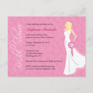 Invitation à la douche nuptiale d'élégance moderne