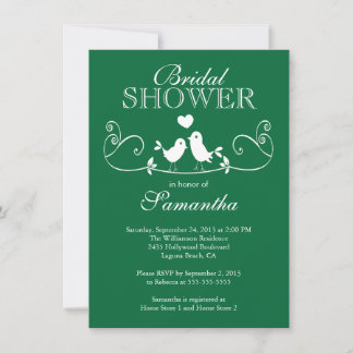 Invitation à la douche nuptiale des Inséparables m