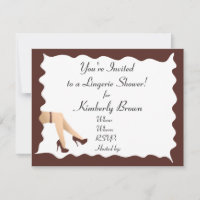 Invitation à la douche nuptiale des Jambes