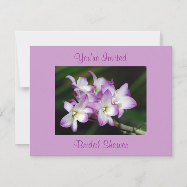 Invitation à la douche nuptiale des orchidées (Devant)