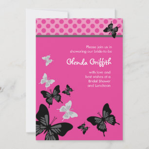 Invitation à la douche nuptiale des papillons