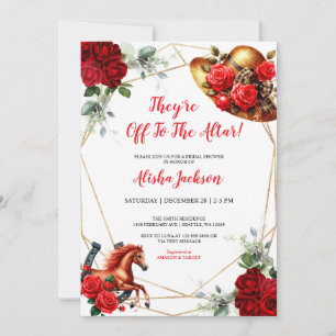 Invitation à la douche nuptiale des Roses rouges e