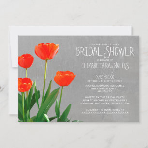 Invitation à la douche nuptiale des tulipes