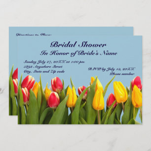 Invitation à la douche nuptiale des Tulipes roses 