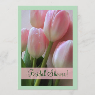 Invitation à la douche nuptiale des tulipes roses