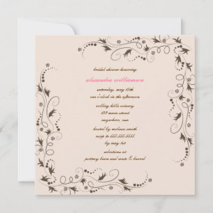 Invitation à la douche nuptiale des vignes