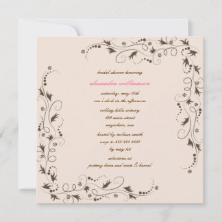 Invitation à la douche nuptiale des vignes