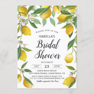 Invitation à la douche nuptiale d'été Boho Lemon