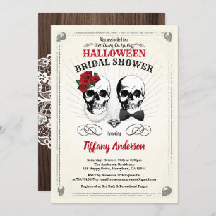 Invitation à la douche nuptiale d'Halloween russe