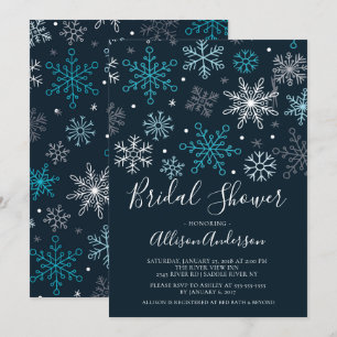 Invitation à la douche nuptiale d'hiver de Snowfla