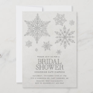 Invitation à la douche nuptiale d'hiver de Snowfla