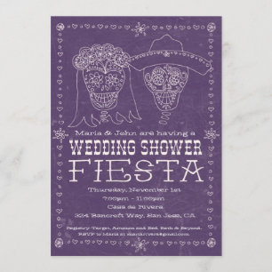 Invitation à la douche nuptiale Dia de los Muertos