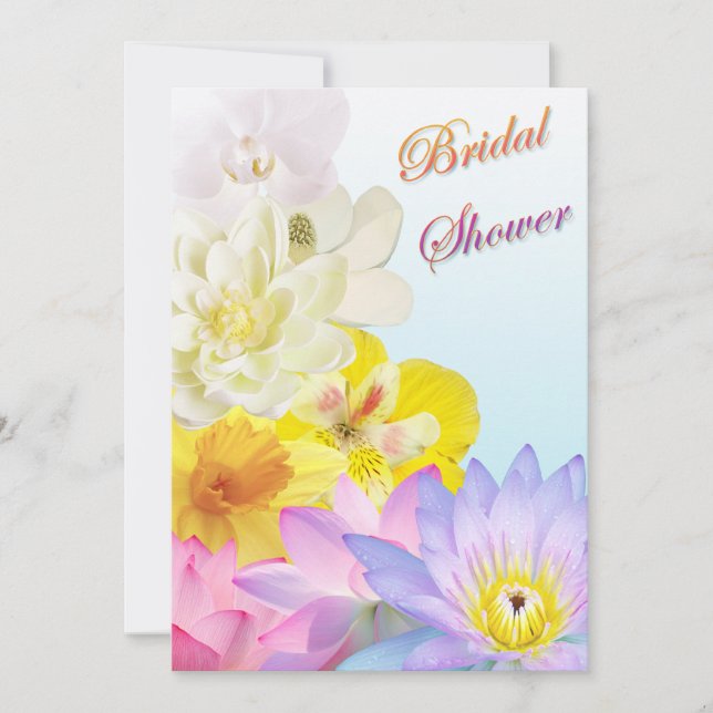 Invitation à la douche nuptiale d'Ombre Floral (Devant)