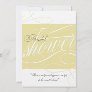 Invitation à la douche nuptiale d'or