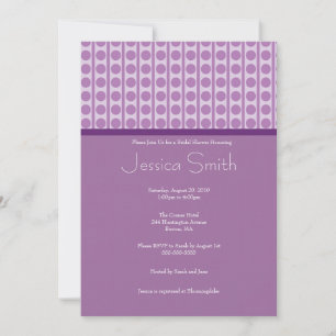 Invitation à la douche nuptiale Dots violets moder
