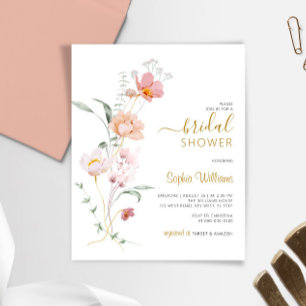 Invitation à la douche nuptiale douce des Fleurs s