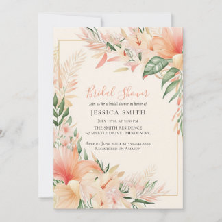 Invitation à la douche nuptiale du Boho floral