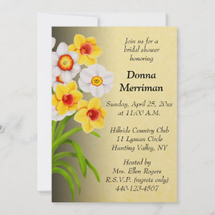 Invitation à la douche nuptiale du Bouquet Daffodi