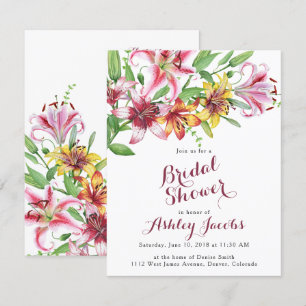 Invitation à la douche nuptiale du bouquet de fleu