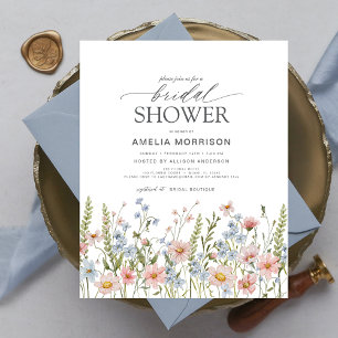Invitation à la douche nuptiale du Fleur sauvage b