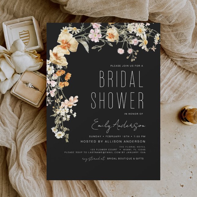 Invitation à la douche nuptiale du Fleur sauvage B (Créateur téléchargé)