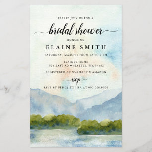 Invitation à la douche nuptiale du lac Budget Moun