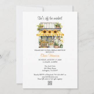 Invitation à la douche nuptiale du marché des tour