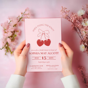 Invitation à la douche nuptiale du noeud Coquette