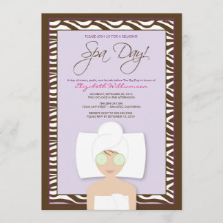 Invitation à la douche nuptiale du Spa (lavande)