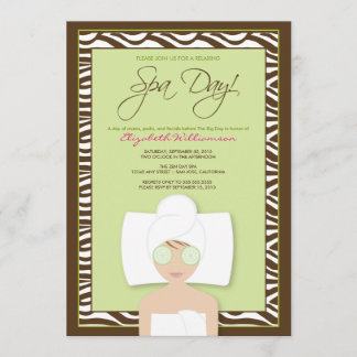 Invitation à la douche nuptiale du Spa (vert)