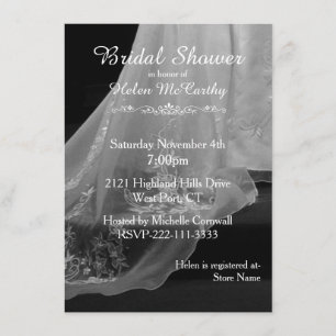 Invitation à la douche nuptiale du train Gown Mari