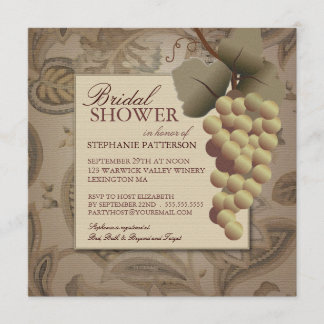 Invitation à la douche nuptiale du vin de l'Ancien