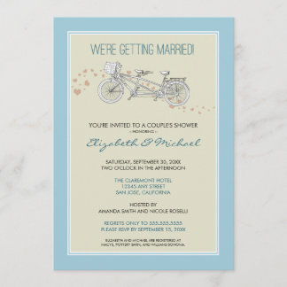Invitation à la douche nuptiale d'un couple de cyc