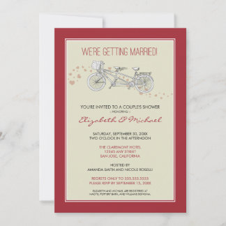 Invitation à la douche nuptiale d'un couple de cyc