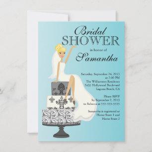 Invitation à la douche nuptiale d'une mariée de Bl