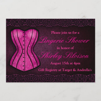 Invitation à la douche nuptiale en corse rose