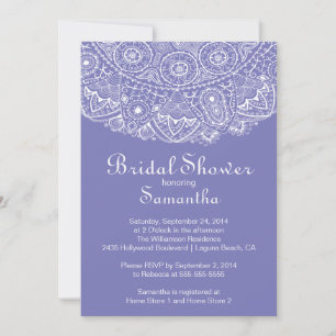 Invitation à la douche nuptiale en dentelle Vintag