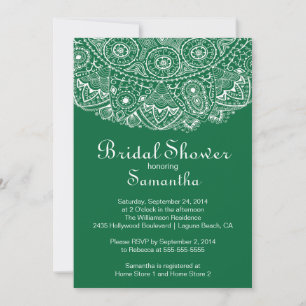 Invitation à la douche nuptiale en dentelle Vintag