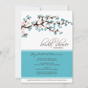 Invitation à la douche nuptiale en fleurs de ceris