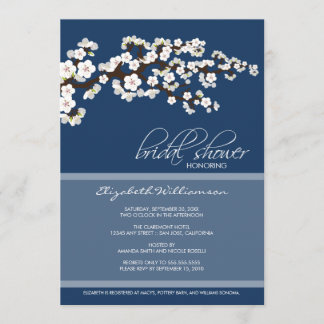 Invitation à la douche nuptiale en fleurs de ceris