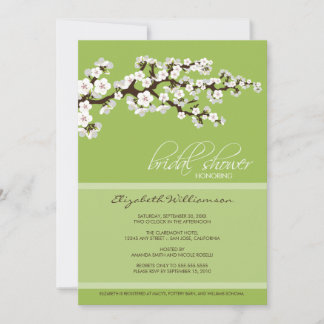Invitation à la douche nuptiale en fleurs de ceris