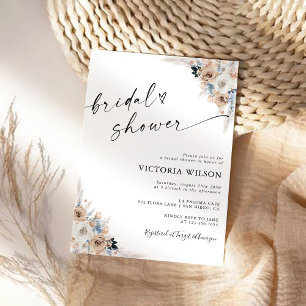 Invitation À La Douche Nuptiale En Ivoire Et Boho 