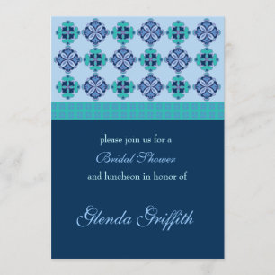 Invitation à la douche nuptiale en mosaïque