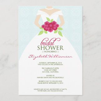 Invitation à la douche nuptiale en tenue Mariage (