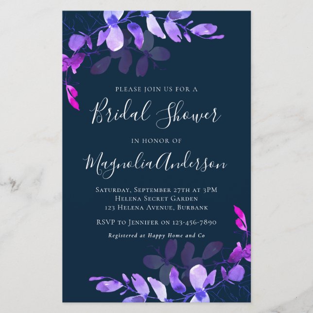 Invitation à la douche nuptiale Eucalyptus Budget (Devant)