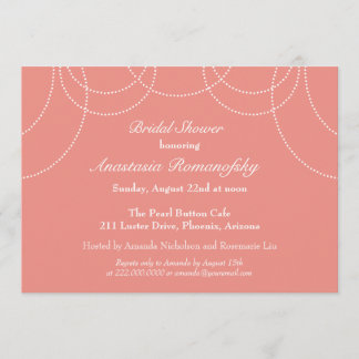 Invitation à la douche nuptiale Fancy Pearls
