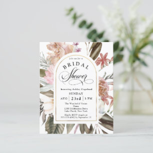 Invitation à la douche nuptiale fleurie Boho Budge